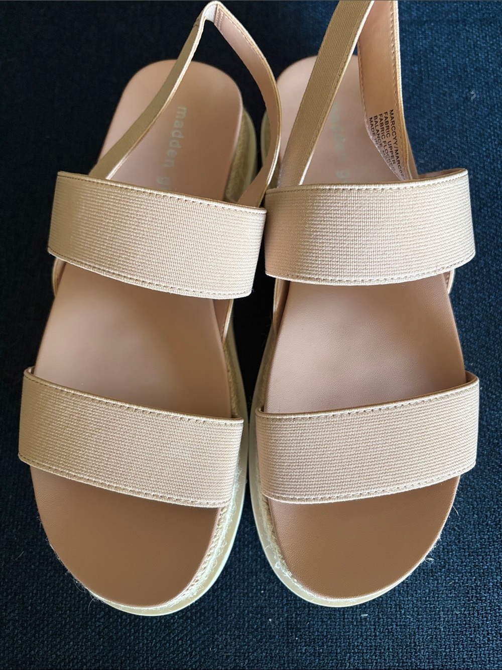 Madden Girl Neutral pale pink Slingback Platform Sandals-9.5